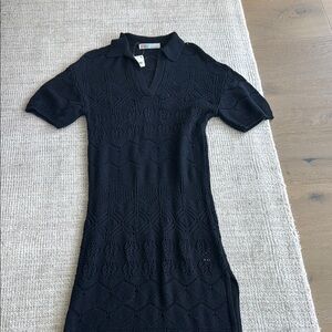Free People Black Knit Dress/coverup